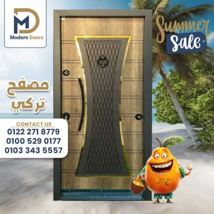 باب مصفح 6 كالون – حلق 23 سم
